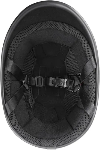 Vista 4 de Casco Woljay de media tapa con estilo vintage, de concha abierta para motocicleta - Aprobado por DOT