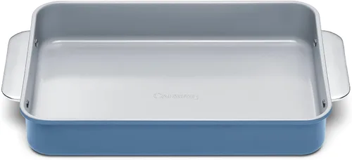 Vista 44 de Caraway Molde rectangular pequeño antiadherente de 9" x 6.5", no tóxico, sin PTFE ni PFOA, núcleo de acero aluminizado, bandeja para hornear
