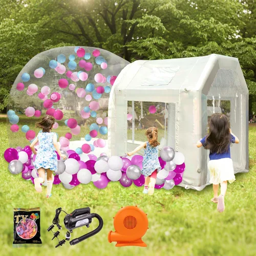 Vista 11 de Domo inflable de burbujas de 10 pies, tienda de campaña de burbujas Dorado