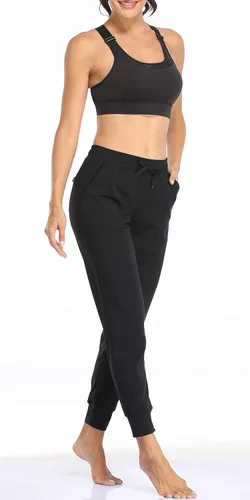 Vista 85 de Oalka - Pantalones deportivos para mujer, con cintura alta y bolsillos, para hacer deporte, yoga y entrenar