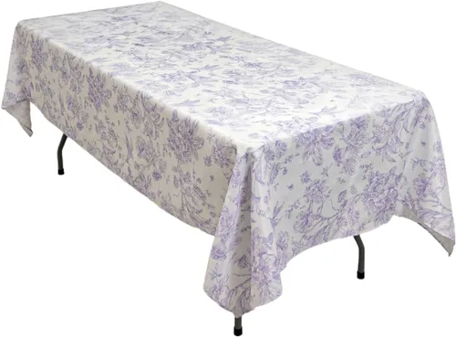 Vista 154 de Efavormart - Mantel rectangular, 60 x 102 pulgadas, resistente a las manchas y a las arrugas, lavable, mantel decorativo oblongo de tela de Amatista