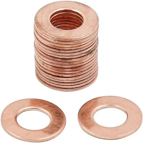 Vista 46 de X AUTOHAUX Anillo de sellado plano de cobre métrico M6 x 0.354 in x 0.039 in para tuerca de tornillo