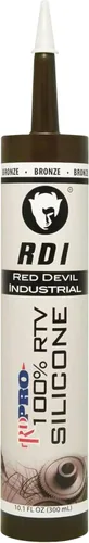Vista 5 de Red Devil 08162I RD PRO RTV de grado industrial 100% silicona resistente a la intemperie, tubo de 10.1 oz, almendra, paquete de 1