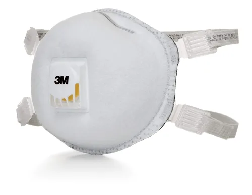 Vista 4 de 3M, Respirador Serie 8214, talla única Se ajusta a la mayoría, Blanco, 10