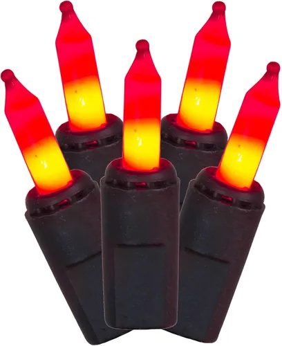 Vista 8 de Vickerman 50 LED luz blanca cálida Dura-Lit en cable negro, 37' cadena de luz de Navidad