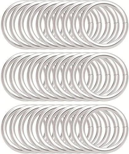 Vista 8 de BIKICOCO 1 '' Metal O-Ring Buckle Connector Round Loops no soldados con autógena para bolsos Webbing Monedero y correas de cinturón, 30