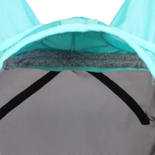 Vista 71 de Harrison Howard Máscara de mosca de caballo luminosa profesional estándar con orejas protección UV para caballo, azul y plateado, pequeño poni Azul