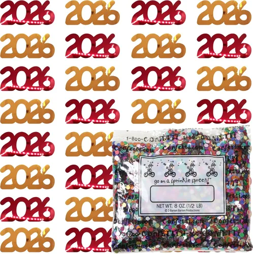 Vista 17 de Confetti Year 2023 Blue Royal, Orange Combo - 2 bolsas de media onza (1 oz)