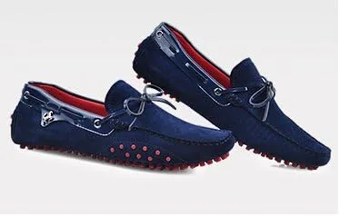 Vista 5 de HAPPYSHOPTM Mens Genuine Leather Lace-up Moccasin Loafers Driving Shoes Comfort Slip-on Penny Loafers EUR