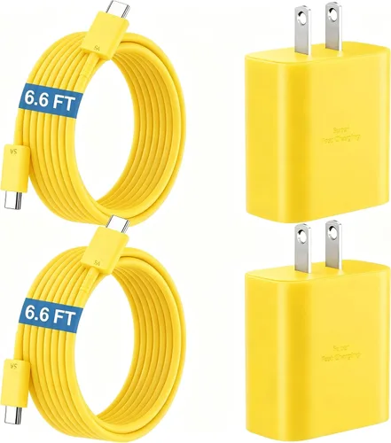 Vista 14 de Cargador súper rápido USB C de 45 W para teléfono Android tipo C, bloque de carga rápida con cable de 5 pies para Samsung Galaxy S26/S26