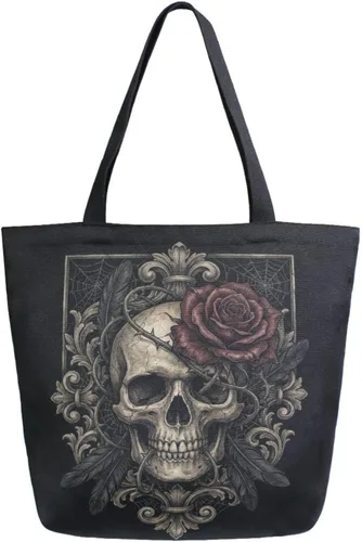 Vista 20 de Bolsa de comestibles de lona de cereza japonesa Bolso de libro casual de hombro