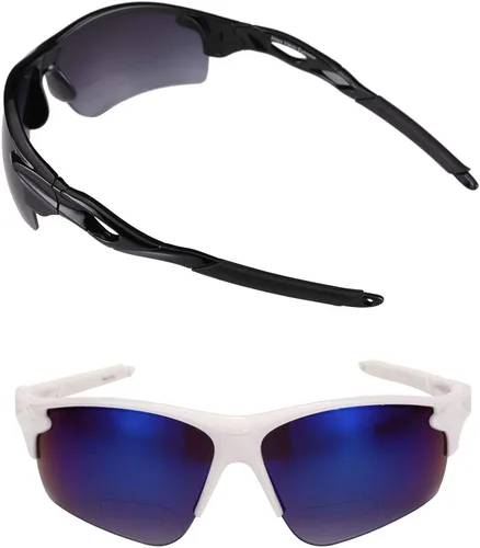 Vista 15 de Mass Vision 2 pares de lentes de sol deportivos de precisión 'The Athlete', ligeros, bifocales, unisex, con protección UV400