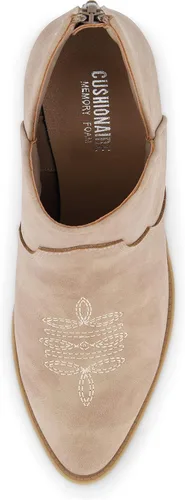 Vista 5 de CUSHIONAIRE Rodeo Western - Botines para mujer + espuma viscoelástica, anchos disponibles, Beige Bronceado