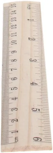 Vista 12 de Utoolmart 2 reglas rectas de madera, regla de escala de doble cara de 6 pulgadas, herramienta de medición para ingeniería, arquitecto de oficina