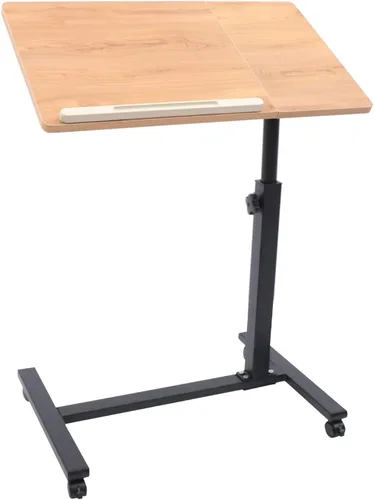 Vista 9 de Mesa móvil para laptop, mesa de noche ajustable para colocar sobre la cama, escritorio de pie para computadora portátil, mesa inclinable sobre