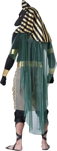 Vista 4 de Disfraz egipcio de Anubis de talla grande para adultos y hombres