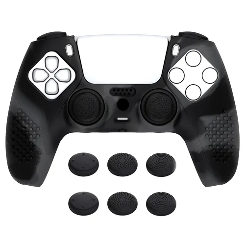 Vista 32 de eXtremeRate PlayVital Aqua Green 3D Studded Edition Anti-Slip Silicone Cover Skin for ps5 Controller, Soft Rubber Case for PS5 Wireless Controller