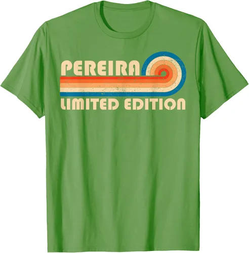 Vista 15 de PEREIRA - Camiseta vintage con apellido retro de los años 80 y 90, Negro