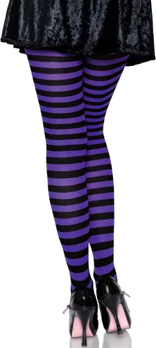 Vista 2 de Leg Avenue - Mallas de nailon rayadas para mujer
