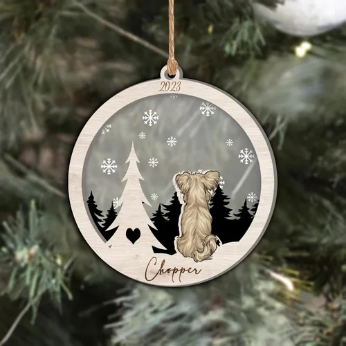 Vista 68 de Nazenti Adorno de Navidad conmemorativo personalizado, regalo personalizado de recuerdo de perro, condolencias por pérdida de mascotas, sabueso