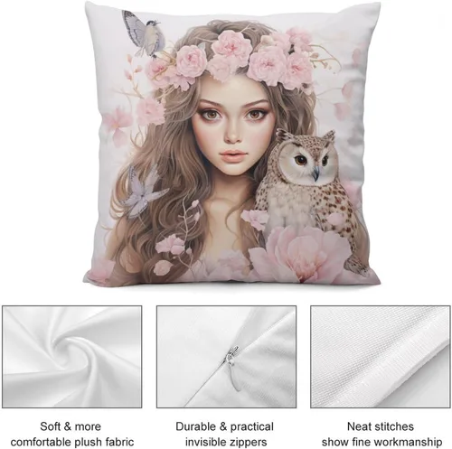Vista 6 de Cojines Decorativos para Sala - Fundas de almohada de terciopelo para sofá, sala de estar, dormitorio, interior, decoración del hogar, 26 x 26