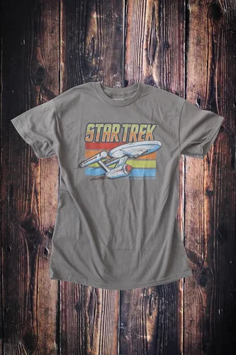 Vista 2 de Star Trek Enterprise Starship - Camiseta desgastada para hombre