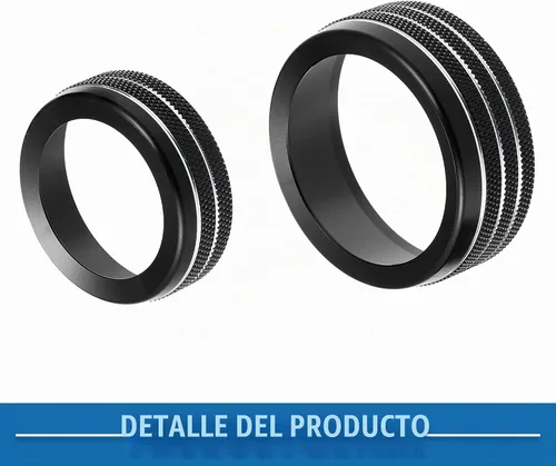 Vista 6 de 3 piezas Calcomanías para Perillas de Aire Acondicionado de Automóvil Cubierta de Perilla de Interruptor de Radio AC para Dodge Durango 2017-2020