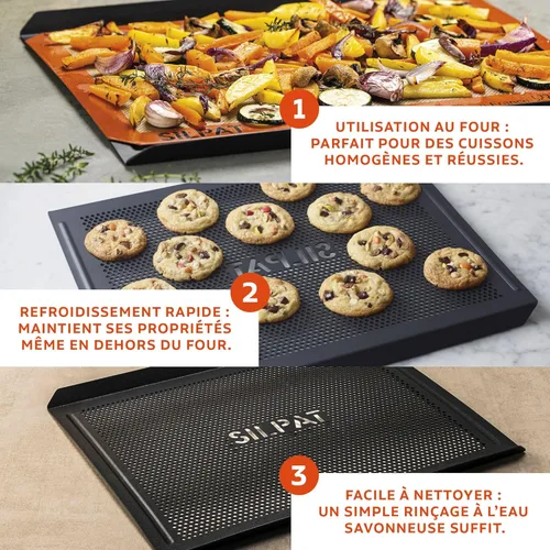 Vista 5 de Silpat The Original Cook N' Cool - Bandeja perforada para hornear, aluminio, 11 5/8" X 16 1/2