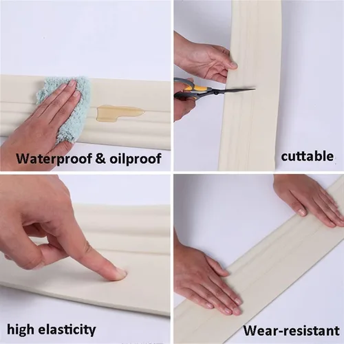 Vista 5 de Tira autoadhesiva para bordes de pared, flexible, extragruesos, protectores de bordes de mesa, protectores de parachoques de seguridad para bebés