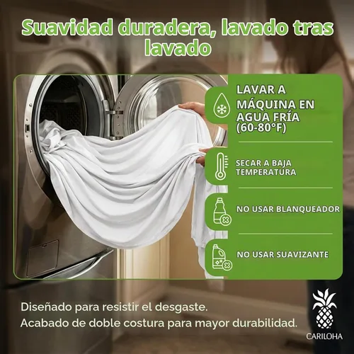 Vista 5 de Juego de sábanas de bambú clásico de Cariloha de 4 piezas – Sábanas y fundas de almohada más suaves (matrimonial, blanco)