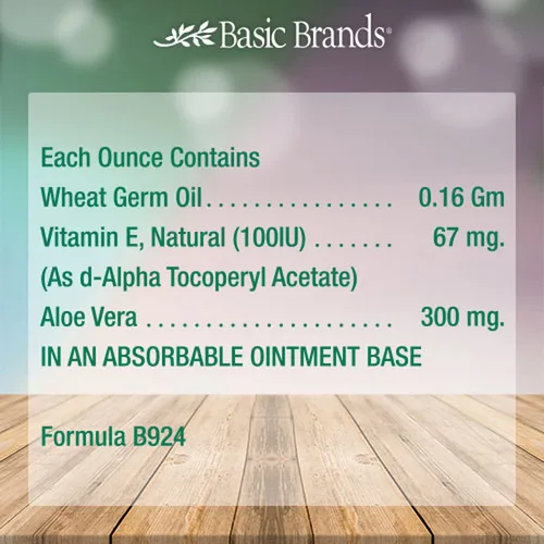 Vista 4 de Basic Brands - Pomada de vitamina E, 2 onzas, original