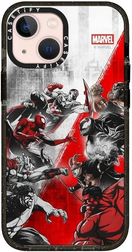 Vista 97 de CASETiFY Funda para iPhone Air, compatible con MagSafe Marvel VS CoLab Protección contra caídas de grado militar 4x de 8.2 pies Funda Capitán