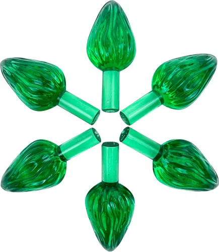 Vista 16 de National Artcraft Adornos de luz grandes de cerámica estilo giro para árbol de Navidad, paquete de 25 unidades (aguamarina)