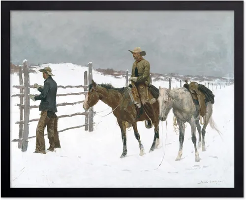 Vista 73 de Poster Master Póster vintage de The Lookout, estampado retro de vaquero, arte occidental, arte del salvaje oeste, arte de equitación, regalo