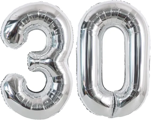 Vista 55 de Globos de números grandes, negros, de 40 pulgadas