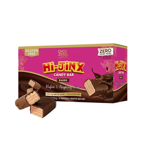 Vista 9 de ChocZero Hi-Jinx - Barras de caramelo de oblea de chocolate sin azúcar, crema de café