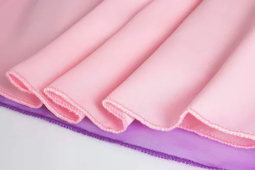 Vista 6 de ReliBeauty - Disfraz de vestido de princesa con mangas abullonadas para niñas., Morado_1(con accesorios)