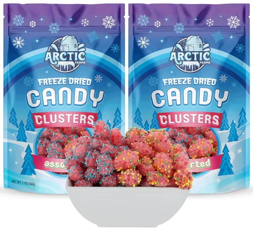 Vista 9 de Arctic Farms Caramelos liofilizados en racimos de caramelos de 2 onzas empaquetados y en caja (sabores surtidos)