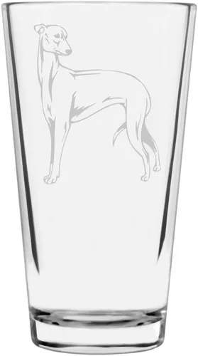Vista 112 de Podenco Canario - Vaso de pinta de 16 onzas con temática de perro personalizado
