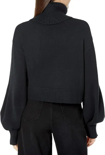 Vista 2 de The Drop lucyswhims - Suéter corto de cuello alto con botones laterales para mujer
