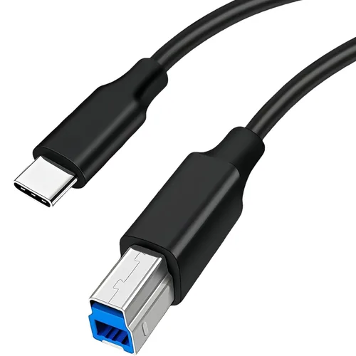 Vista 10 de Cable USB 3.0 B de 3.3 pies, cable USB C a USB-B 3.0, cable USBC a USB 3.1 tipo B, cable de impresora de alta velocidad de 5 Gbps para computadora