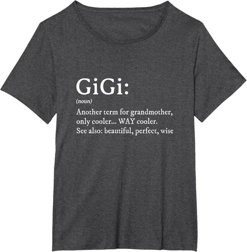 Vista 32 de Gigi Definition - Camiseta de regalo para abuela, cumpleaños y abuela, Negro