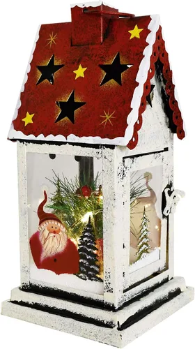 Vista 10 de Farol decorativo de Navidad para colgar, farol LED rústico, farol de mesa de metal rústico, funciona con pilas, linterna colgante para interiores