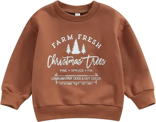 Vista 23 de Conjunto de Navidad para Niña Pequeña Bebé Sudadera Rosa de Manga Larga con Cuello Redondo Pullover Camisa de Navidad de Papá Noel Tops Ropa