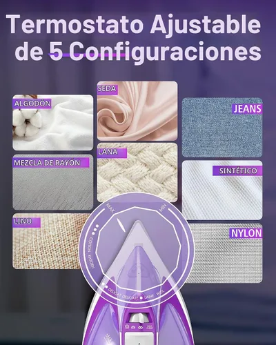 Vista 5 de OMAIGA Juego de plancha de vapor para el hogar, planchado eficiente, adecuado para todo tipo de prendas