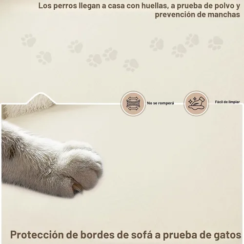 Vista 8 de Funda de chenilla para sofá de mascotas, funda bohemia para sofá modular de 3 cojines, manta lavable con borlas, protector de muebles, apta