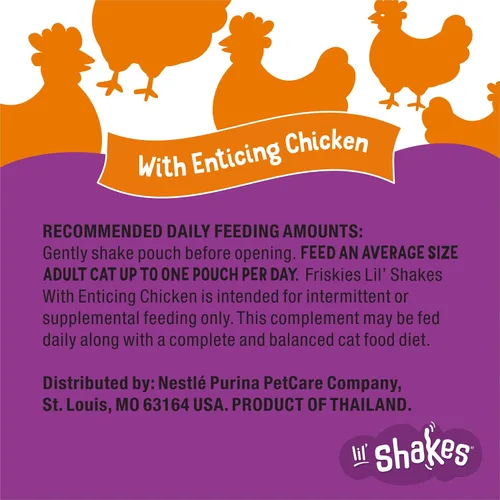 Vista 11 de Friskies Purina Lil' Shakes Topper, pollo atractivo, (16) bolsas de 1.55 onzas