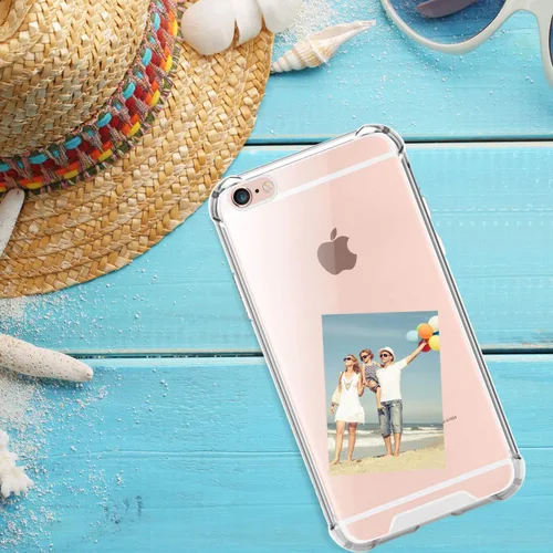 Vista 2 de Funda para iPhone 6, funda transparente para iPhone 6s, bonita funda antiarañazos, delgada, funda de TPU reforzada, absorción de golpes, funda