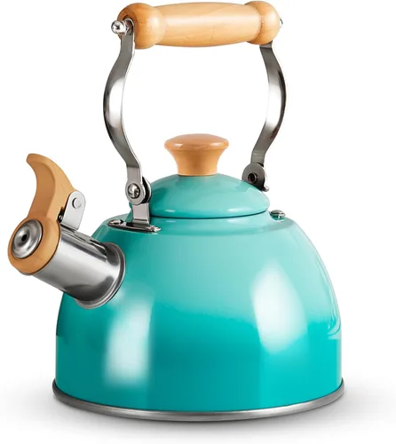 Vista 51 de ROCKURWOK - Tetera de estufa, tetera con mango ergonómico de tacto frío, tetera de acero inoxidable de grado alimenticio, tetera de estufa, tetera