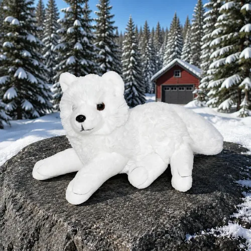 Vista 4 de Wild Republic Arctic Fox - Peluche de peluche, regalo para niños, de 8 pulgadas, multicolor